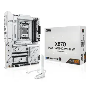 Mātesplate ASUS X870 MAX GAMING WIFI7 W ATX — AMD X870, Socket AM5, DDR5, 4 DIMM, Wi‑Fi 7, 2.5Gb LAN