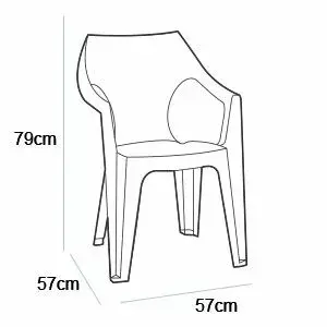 Садовый стул Keter Dante Low Back Photo 2