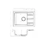 Maidsinks BALI 62x44 1B1D Sink Set with Flessi Black Edition Faucet Photo 2