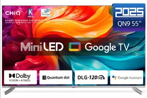 CHiQ M55QN9V 55 collu 4K Ultra HD QLED Mini LED Smart TV Wi-Fi Pelēks 350 cd/m² 3840 x 2160 pikseļi