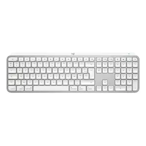 Клавиатура Logitech MX Keys S для Mac Office RF Wireless + Bluetooth AZERTY Французская алюминий белый