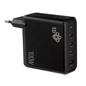 TB Wall Charger AZTBXULUSB100WB — 100W PD, 3× ports (USB-C & USB-A), Black