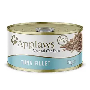 Влажный корм для кошек Applaws Tuna Fillet in Broth 70 г — взрослым кошкам, влажность 80%, белок 16%, жир 1%