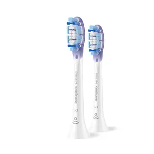 Philips Premium Gum Care HX9052/87 Sonicare Replacement Toothbrush Heads White 2-Pack with Soft Bristles and Click-on System