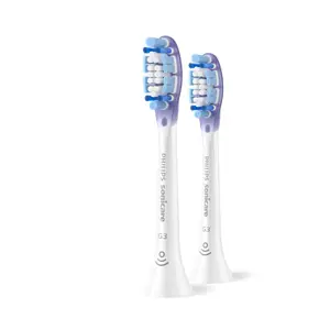 Philips Premium Gum Care HX9052/87 2-pack sonic toothbrush replacement heads with soft bristles and click-on system in white