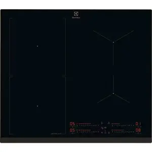 Induction cooktop Electrolux EIS67453 60 cm, 4-zone glass-ceramic hob, 7350 W, Bridge & Hob²Hood
