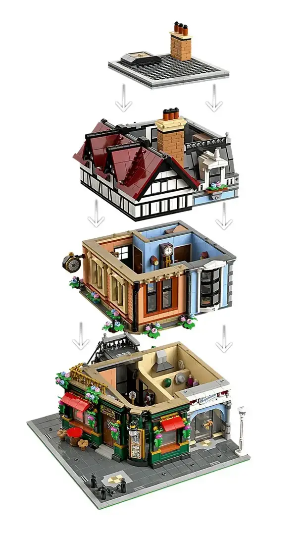 LEGO Icons 10350 Tudor Corner House konstruktors Photo 9
