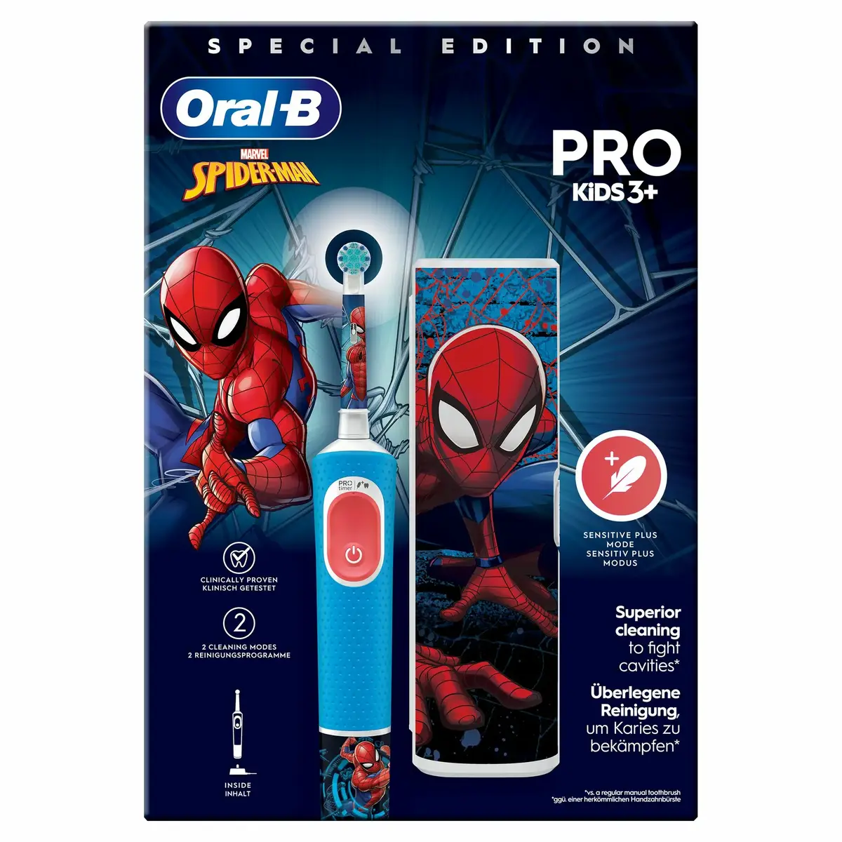 Rotating-oscillating toothbrush Oral-B Vitality Pro Kids Spiderman Photo 2