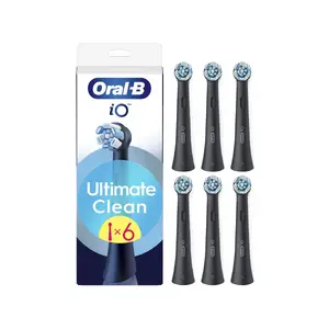 Replacement toothbrush heads BRAUN Oral‑B iO UltimateClean 6 heads for adults, black