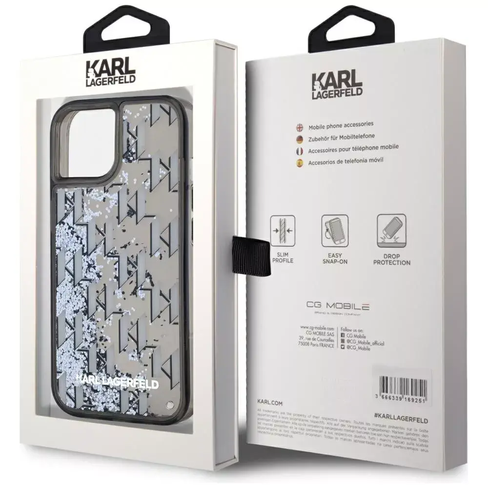 Чехол Karl Lagerfeld Liquid Glitter Monogram для iPhone 15 Photo 4