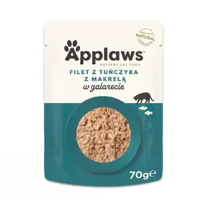 Влажный корм для кошек Applaws Tuna Fillet с макрелью в желе 70 г, взрослые кошки, 82% влаги, 13% белка