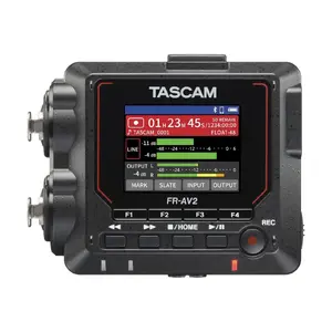 Portatīvs audioierakstītājs Tascam FR2-AV — 2 kanāli, 2 XLR combo ieejas, USB-C, 48–192 kHz, 24/32 bit, microSD līdz 512 GB