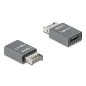 Cable Gender Changer DeLOCK 67234 USB Type-E to USB Type-C Grey