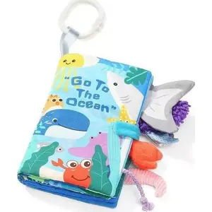 Sensorā auduma grāmata baby ono BABY ONO-544 — mīksta taustes grāmatiņa zīdaiņiem