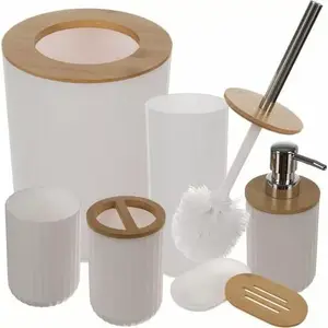 Bathroom accessory set Ruhhy model 24635 — white, multi-piece set