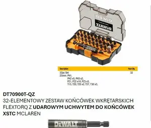 Accessory set DeWalt DT70900T-QZ 90 pieces — compatible bits and sockets for various tools