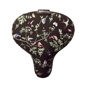 Saddle cover Basil Wanderlust — polyester, patterned surface, 280×230×10 mm, black