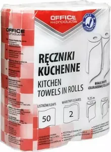 Paper kitchen towels PBS Connect 2-ply, 50 sheets, 9.25 m, pack of 2, white