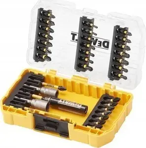 DeWalt 33-piece screwdriver bit set — 33 pcs, assorted end and screw bits (BD-DT70742T)