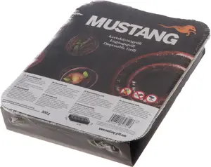 Disposable barbecue Mustang with charcoal briquettes, single-use portable grill