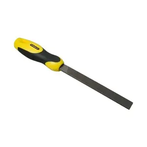Flat metal file STANLEY 150 mm — hand file for metalworking, single-cut, 150mm length