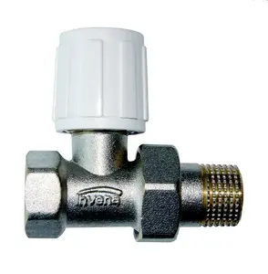 Thermostatic valve INVENA CZ-50-P15-W 1/2" straight, thermostatic radiator valve