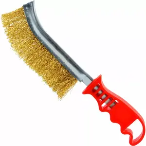Wire brush GEKO G00645, brass bristles, plastic handle, size 120