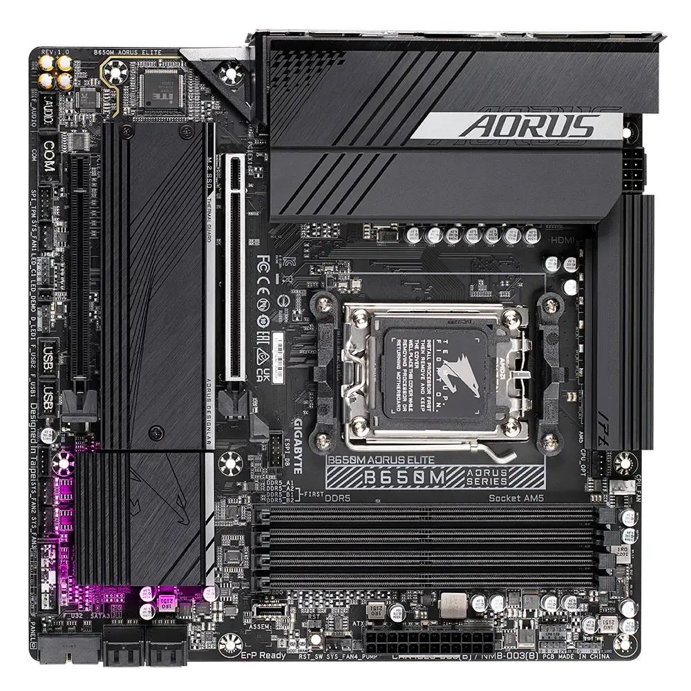 Материнская плата GIGABYTE B650M AORUS ELITE, B650 Photo 3
