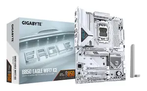GIGABYTE B850 EAGLE WIFI7 ICE ATX Motherboard for AMD Socket AM5 with DDR5 Support and Wi-Fi 7