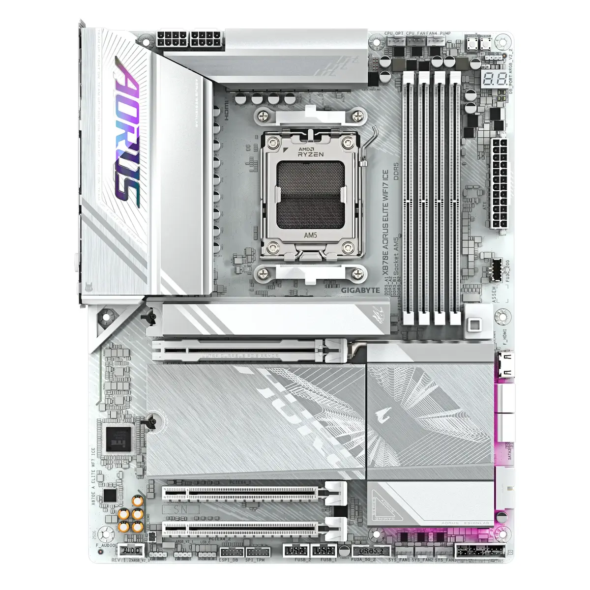 Материнская плата GIGABYTE X870E AORUS ELITE WIFI7 ICE, X870E Photo 2