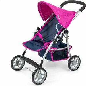 Lelleļu ratiņi MATTEL Natalie Prestige Navy GXP-849799 — rotaļu ratiņi lellēm, kompakta salokāma konstrukcija