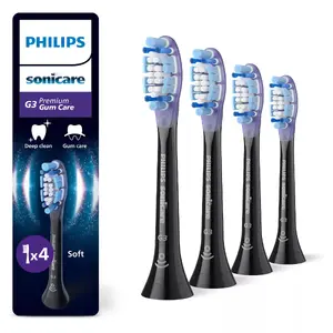 Philips Sonicare G3 Premium Gum Care Toothbrush Heads HX9054/88 Black 4 Pack