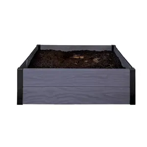 Planter Keter Maple Square 106×106×32 cm grey – outdoor resin raised bed