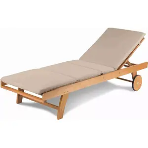 Deckchair Cushion Fieldmann FDZN 9007, outdoor lounger pad, padded seat and back support