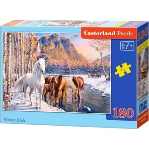 Jigsaw puzzle Castorland 180 pieces — Winter Melt, scenic winter illustration