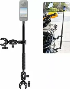 Puluz selfie stick and clamp mount SB9105 — adjustable magic arm for camera, phone and bike/motorbike attachment
