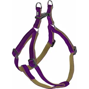 Nobby dog harness soft grip S-M purple 15 mm width 40–56 cm adjustable