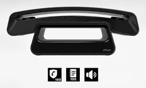Alcatel ePure 3 Iconic DECT Telephone with Wireless Handset and Caller ID, Black
