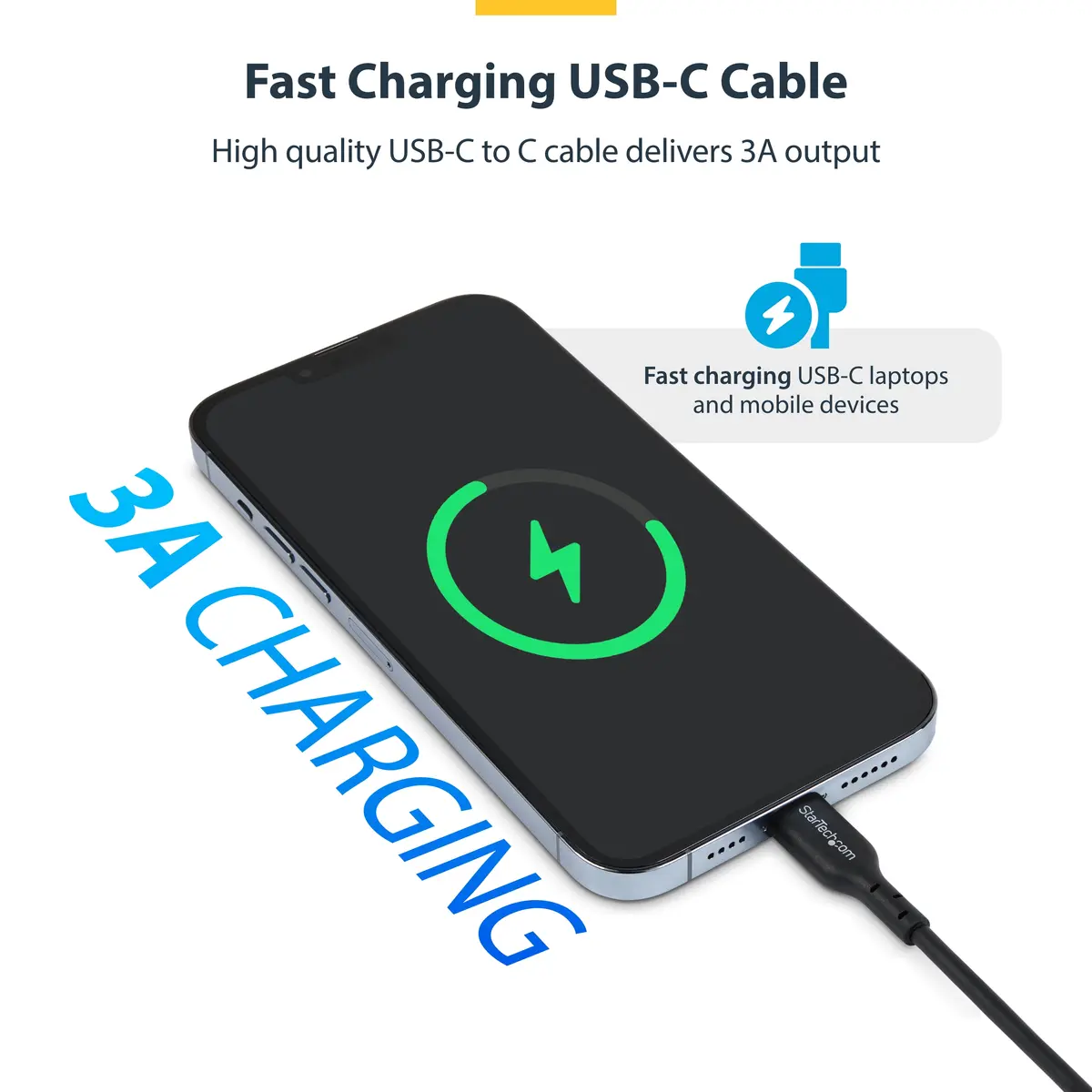 StarTech USB-C uzlādes kabelis 4m 60W Photo 7