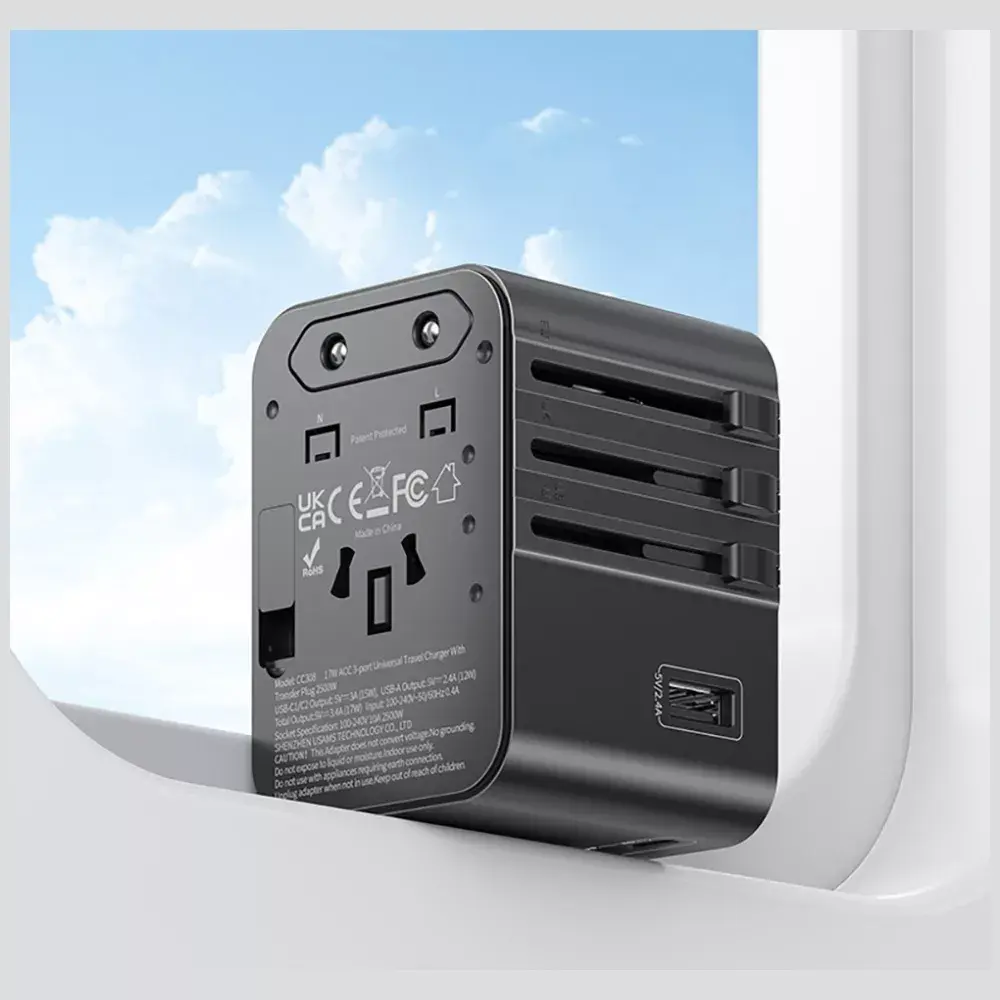 Адаптер-переходник usams CC308 2×USB-C 17W Photo 4