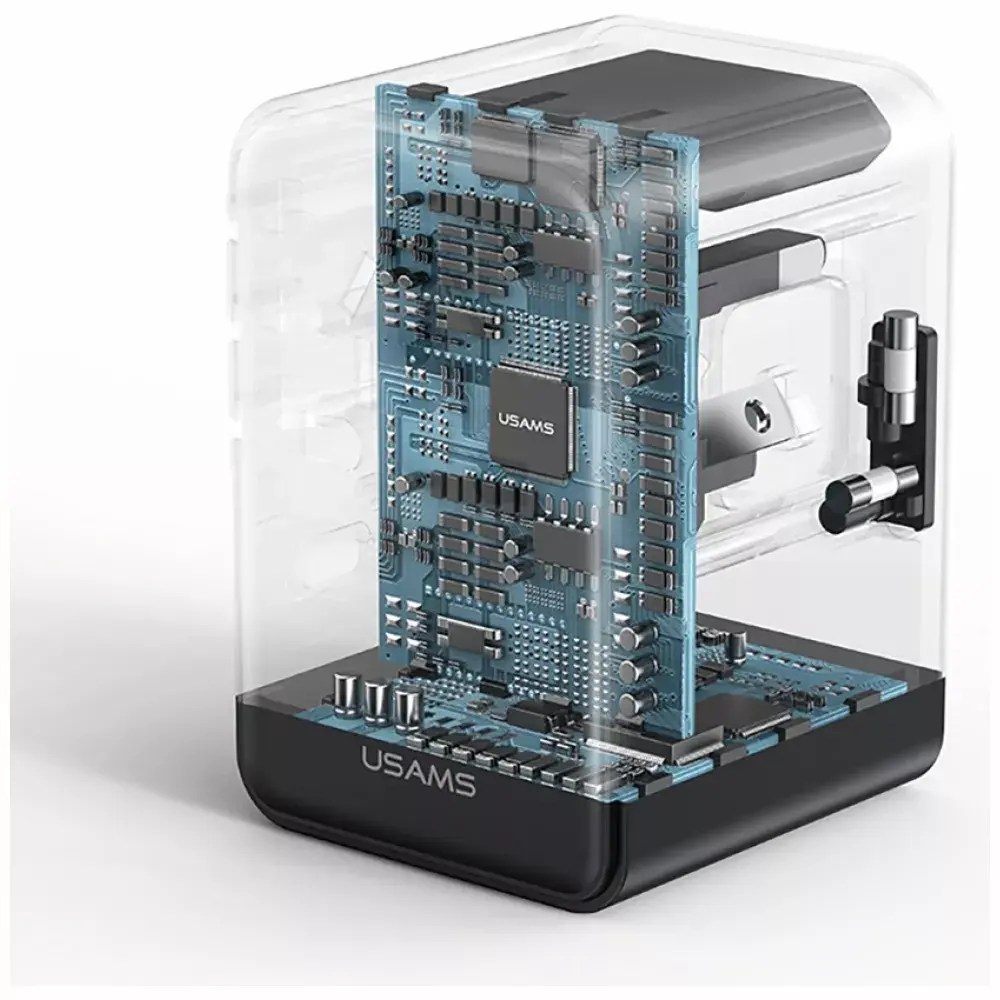 usams CC310 ceļojumu lādētājs 3x USB‑C 70W Photo 6
