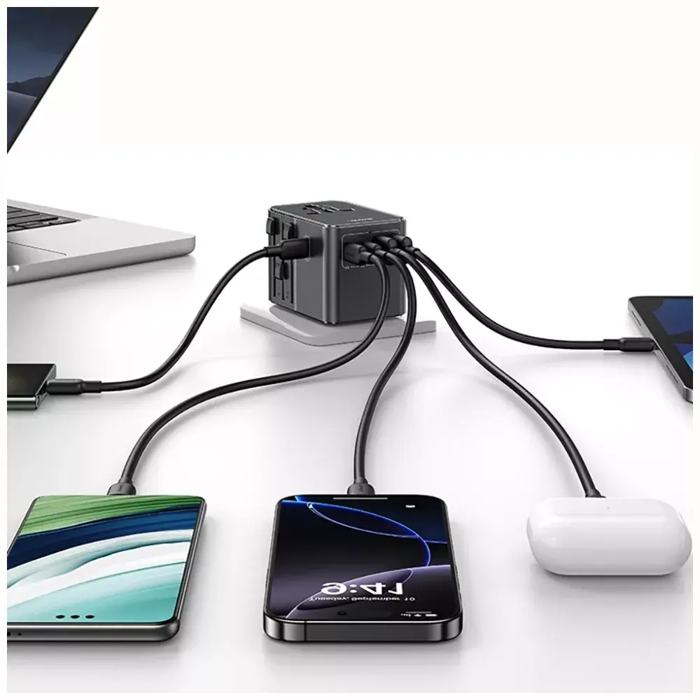 usams CC310 ceļojumu lādētājs 3x USB‑C 70W Photo 7