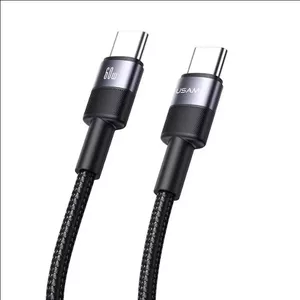 USB-C cable usams SJ724ZJ01, 3A current, 1.2 m, braided jacket