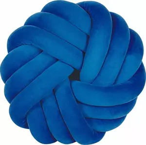 Decorative Knot Cushion Beliani AKOLA 30 x 30 cm blue