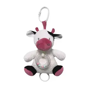 Music box TULILO Cow model, white-claret finish, 18 cm