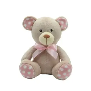 Plush teddy bear TULILO 9478 beige, height 25 cm