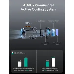 AUKEY LC-MC311A MagFusion 3-в-1 Pro Qi2 Активная Охлаждающая Беспроводная Зарядная Станция
