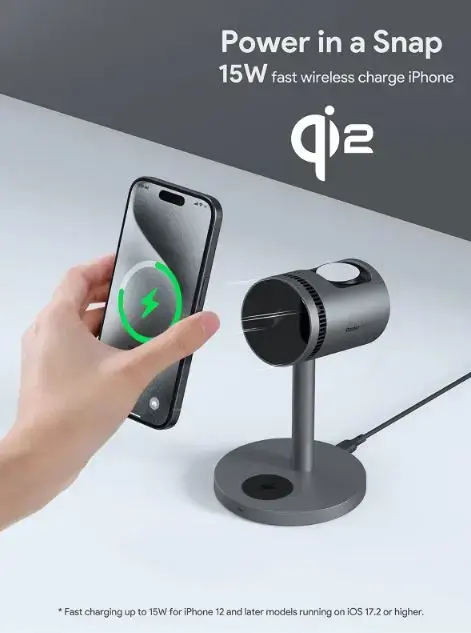AUKEY LC-MC311A MagFusion 3-в-1 Pro Qi2 Зарядная Станция Photo 3