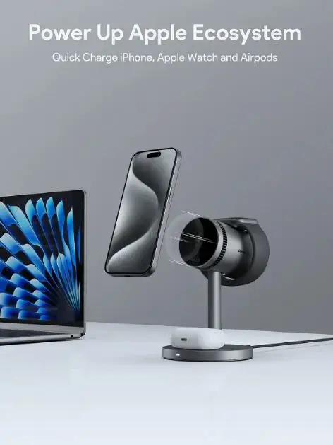 AUKEY LC-MC311A MagFusion 3-в-1 Pro Qi2 Зарядная Станция Photo 4