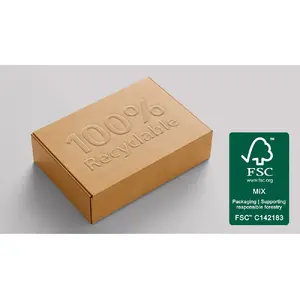 100% recyclable material and FSC-certified packaging